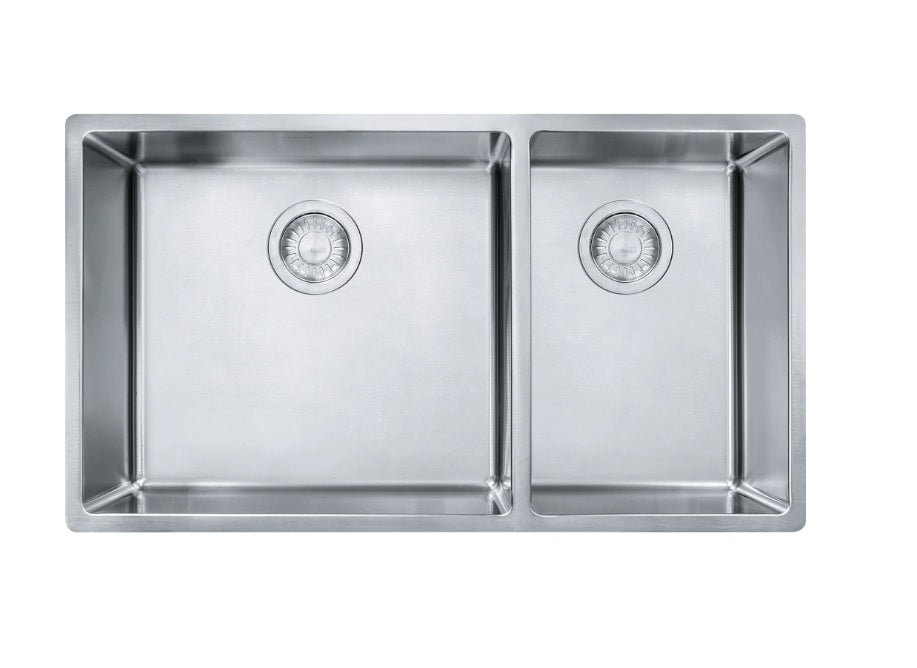 FRANKE- CUX160-CA CUBE 1-3/4 BOWL UNDERMOUNT KITCHEN SINK - STAINLESS STEEL