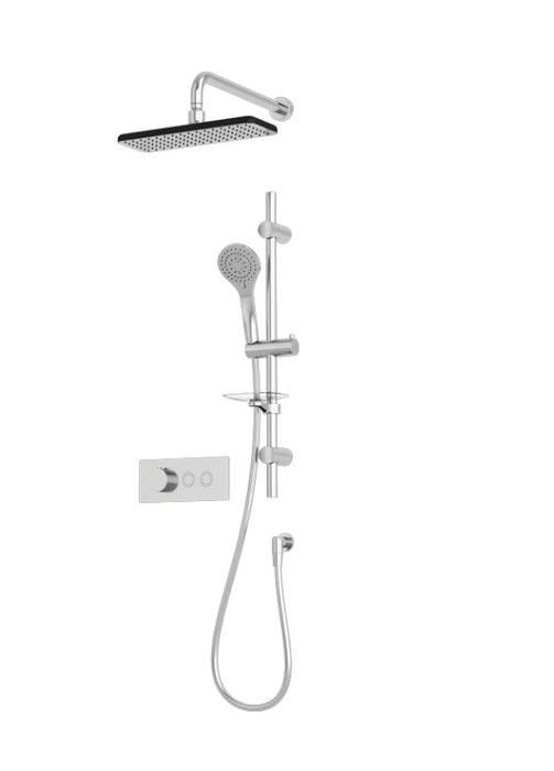 Rubi - ON - Thermostatic shower system - Chrome/Black