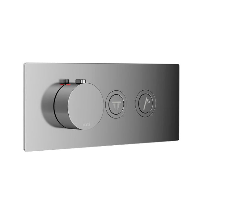 Rubi - ON - Thermostatic shower system - Chrome/Black