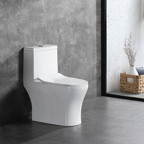 ALPS-KW-88008 , One-Piece Gloss White Dual Flush Toilet *** PICKUP IN STORE ONLY ***