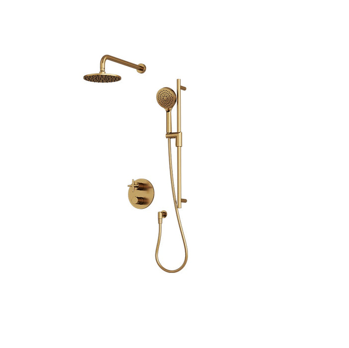 Rubi- Lexa 2Way, 1/2'' thermostatic shower kit ( Wall arm- Available in 3 finishes )