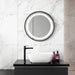 Effect- 24"x24" LED Mirror, Black Round Frame - Construction Commodities Supply Inc.