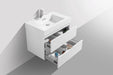BLISS- 30" High Gloss White, Wall Mount Bathroom Vanity - Construction Commodities Supply Inc.