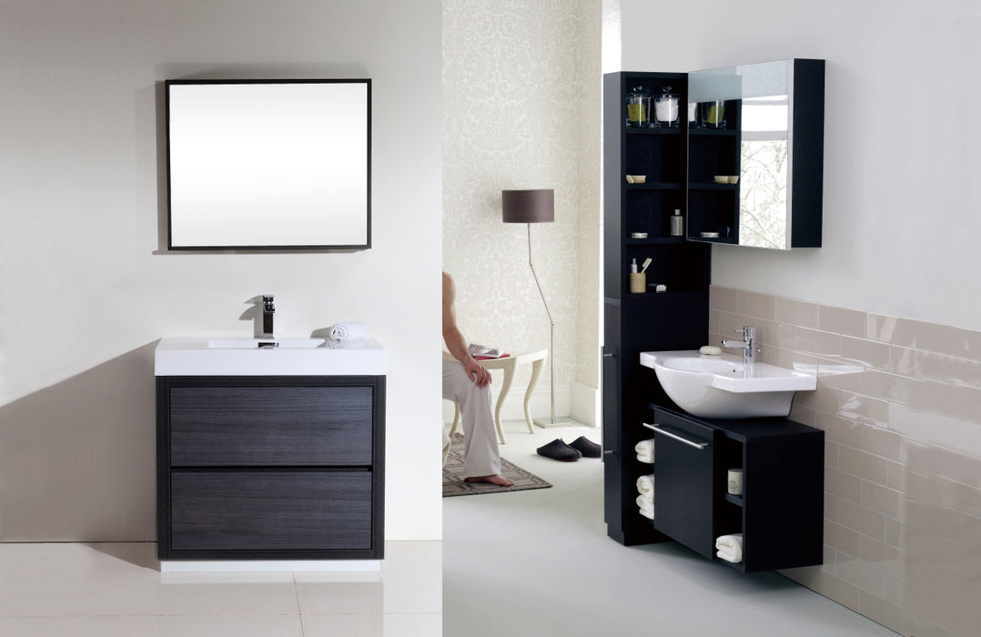 FMB40" BLACK, Floor Standing Modern Bathroom vanity