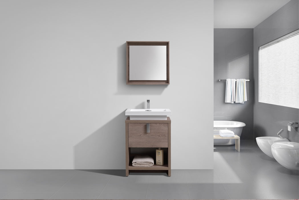 LEVI - 24" Butternut, Floor Standing Modern Bathroom Vanity - Construction Commodities Supply Inc.