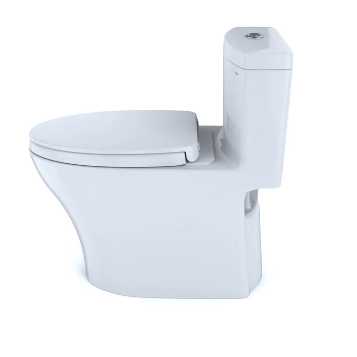 TOTO -  MS646124CEMFG#01 AQUIA IV ONE-PIECE ELONGATED DUAL FLUSH 1.28 AND 0.8 GPF UNIVERSAL HEIGHT, WASHLET+ READY TOILET WITH CEFIONTECT - COTTON WHITE** PICK UP IN STORE ONLY **