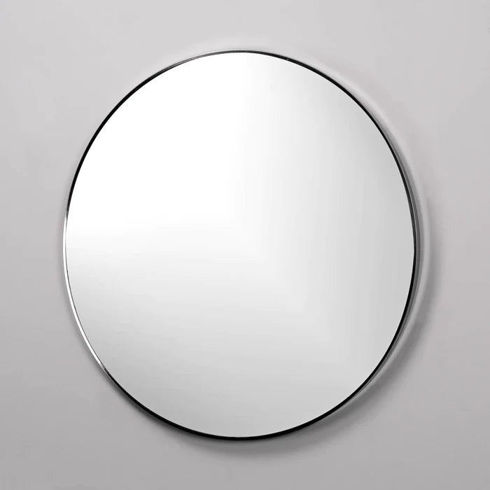 28" Round Silver Mirror