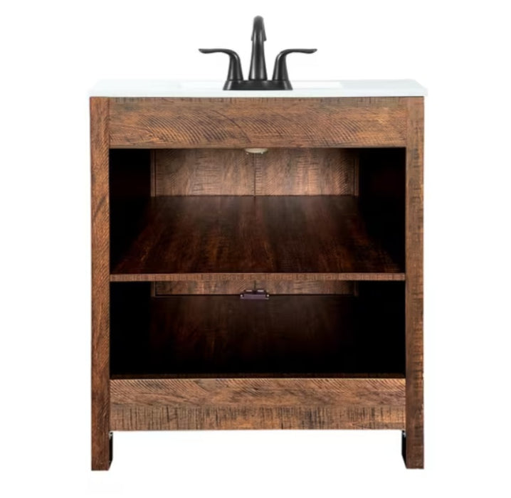 HILCREST - 30" Floor Standing Bathroom Vanity, Quartz Countertop ( 2 colors available)