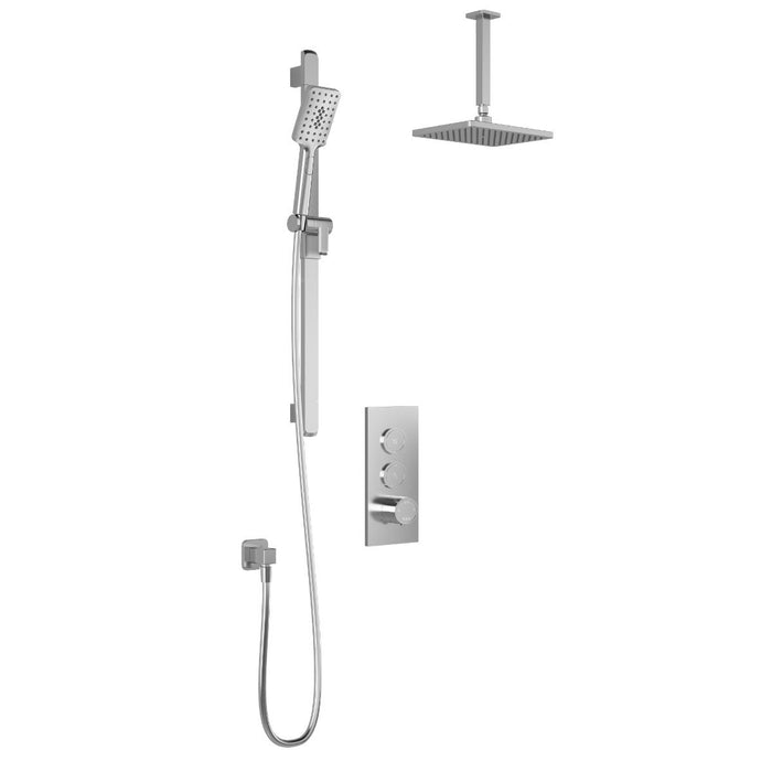 KALIA - SQUAREONE TB2 SHOWER SYSTEMS WITH WALL ARM or CEILING ARM- CHROME