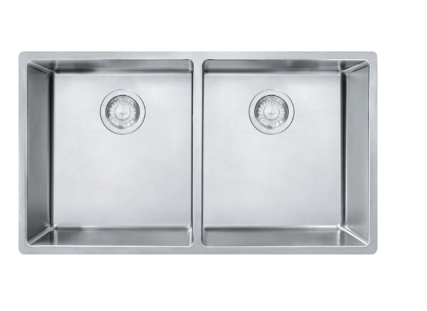 FRANKE - CUX120-CA CUBE 2 BOWL UNDERMOUNT KITCHEN SINK - STAINLESS STEEL