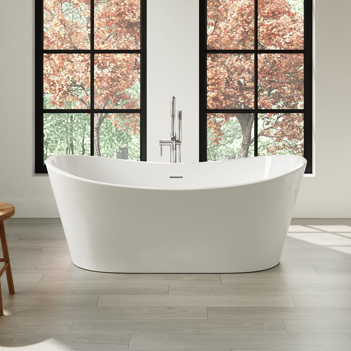 OVE Herschel 60-inch Free-Standing Bathtub in Glossy White  ***PICK UP IN STORE ***