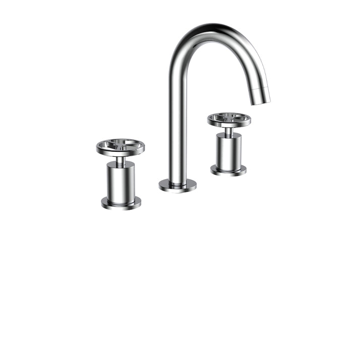 ALT AQUA 1840 - Widespread lavatory faucet (Black & Chrome )