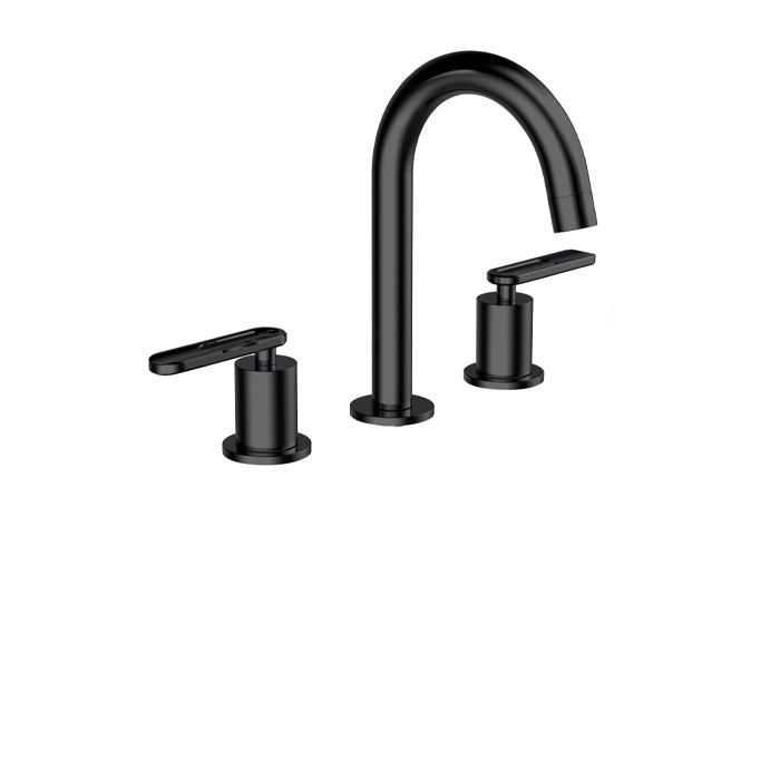 ALT AQUA 1840 - Widespread lavatory faucet (Black & Chrome )