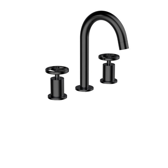 ALT AQUA 1840 - Widespread lavatory faucet (Black & Chrome )