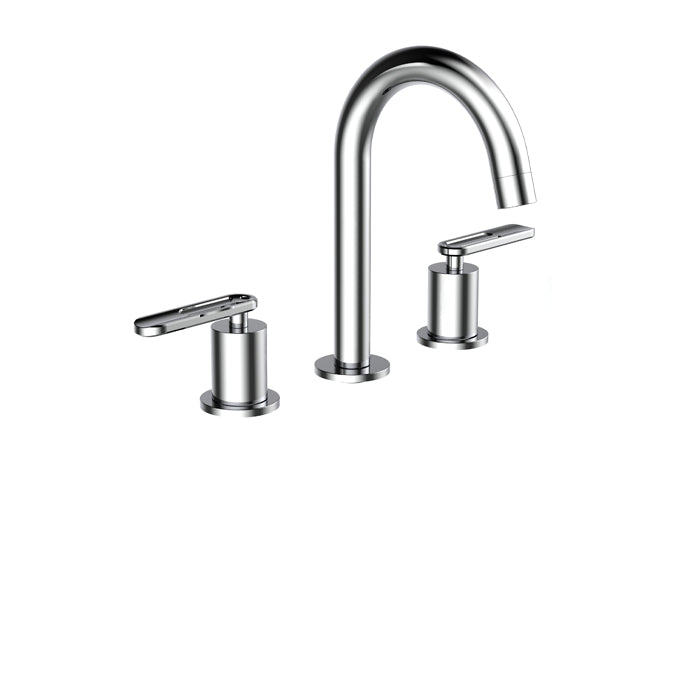 ALT AQUA 1840 - Widespread lavatory faucet (Black & Chrome )