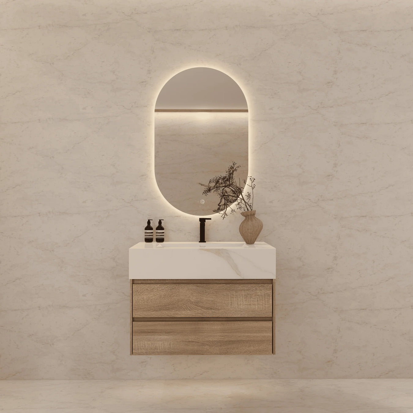 30" Wall Mount Bathroom Vanity