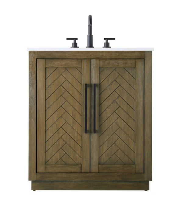 ASHTON- 30" Floor Standing Bathroom Vanity, Marble Countertop ( 3 colors available)