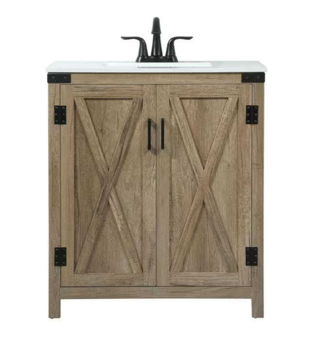 HILCREST - 30" Floor Standing Bathroom Vanity, Quartz Countertop ( 2 colors available)