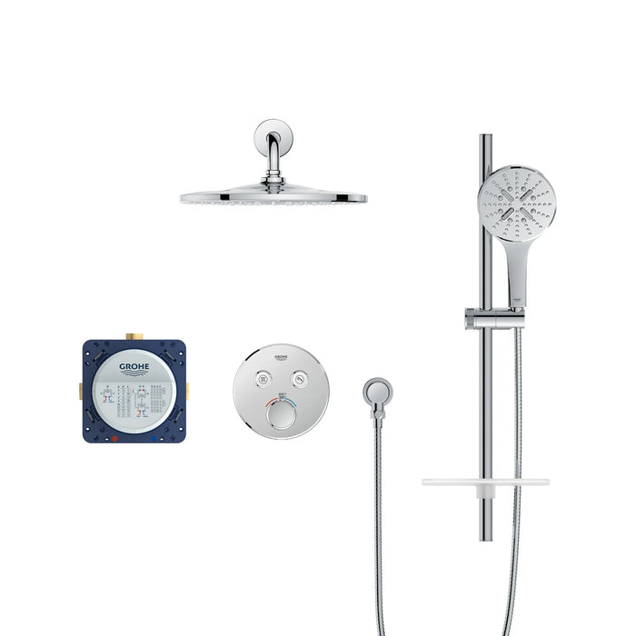 GROHE -RAINSHOWER SmartControl Thermostatic Dual Function Round Shower Kit