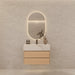 AQUA-32" NATURAL OAK Wall Mount Vanity with Sintered Stone Top - Construction Commodities Supply Inc.