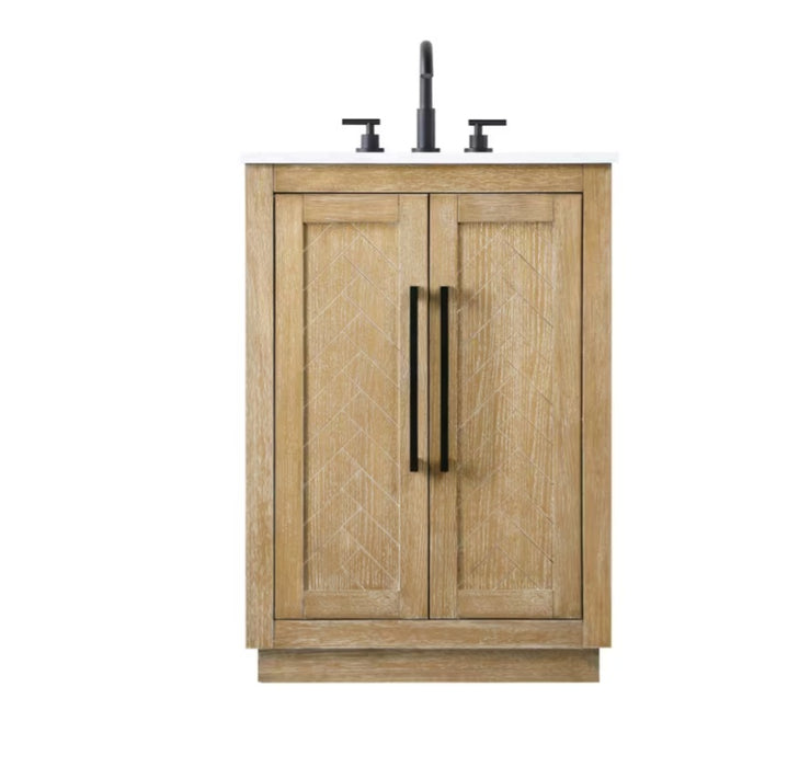 ASHTON- 24" Floor Standing Bathroom Vanity, Marble Countertop ( 3 colors available)