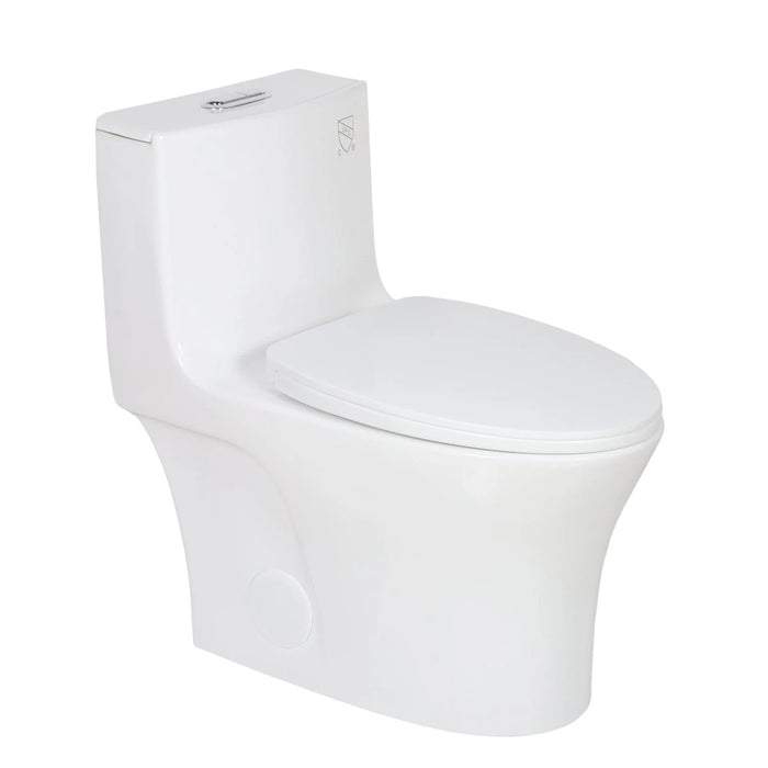 AQUA- 10016 White Dual-Flush Siphonic One-Piece Toilet ** PICK UP IN STORE ONLY**