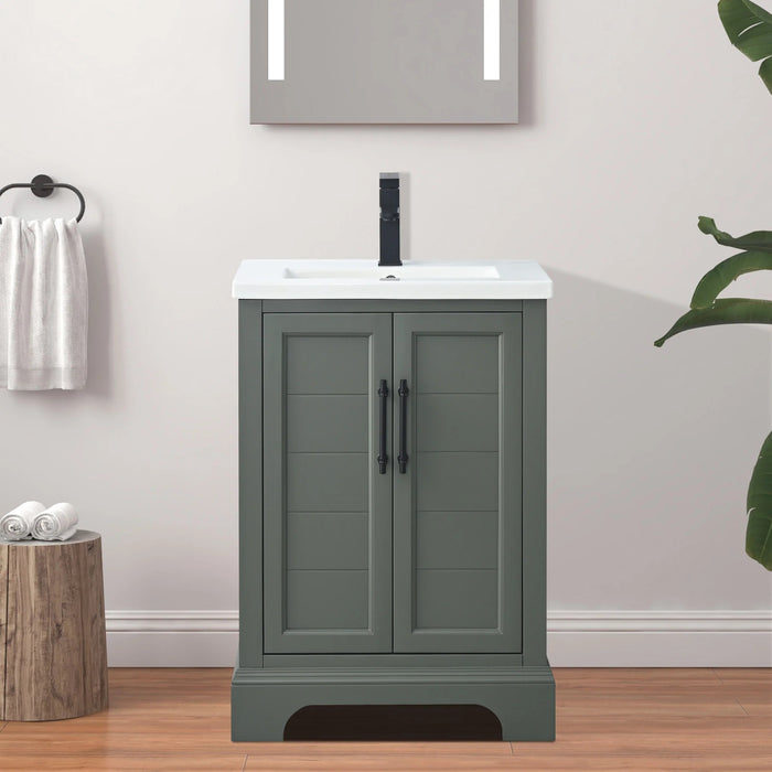 Modena , 24" x 18" Vintage Green Freestanding Bathroom Vanity
