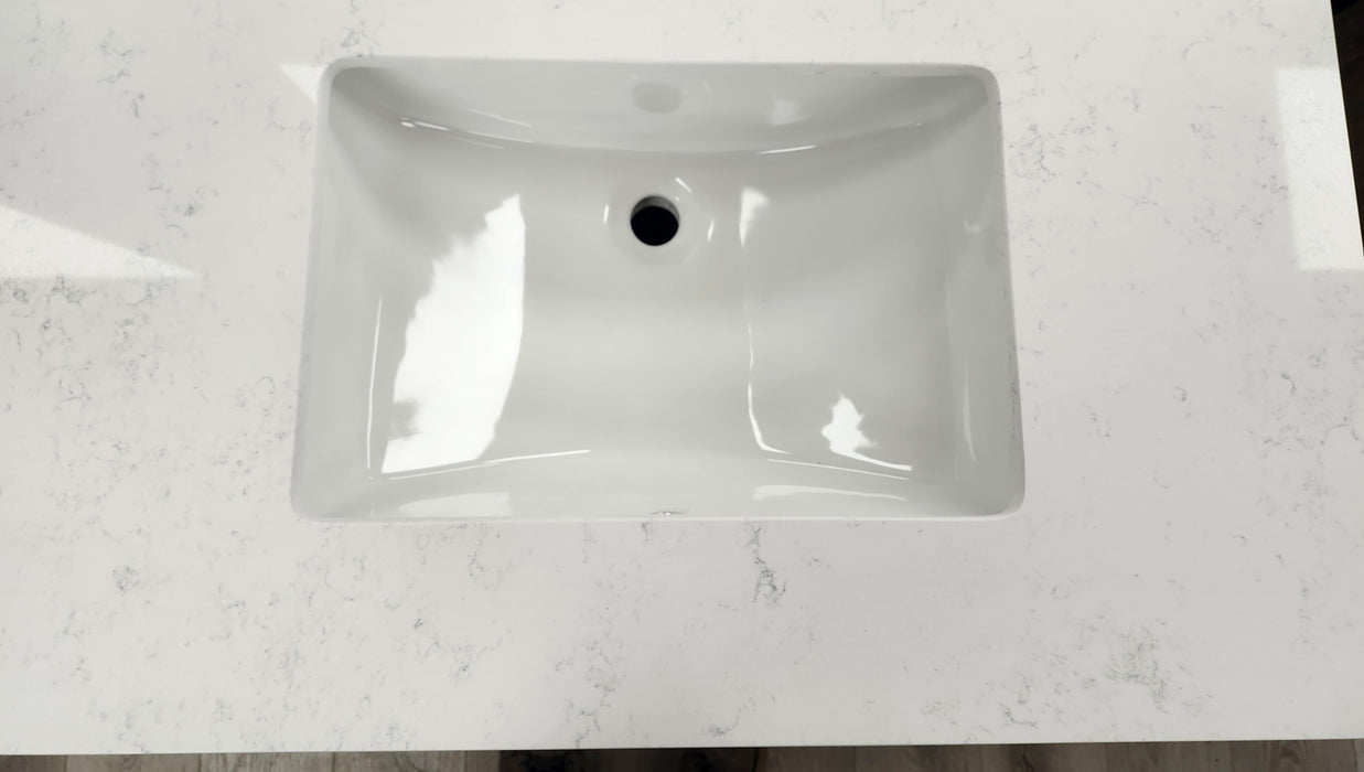 CANADIAN MAPLE 42" Bathroom Vanity With White Quartz Countertop.