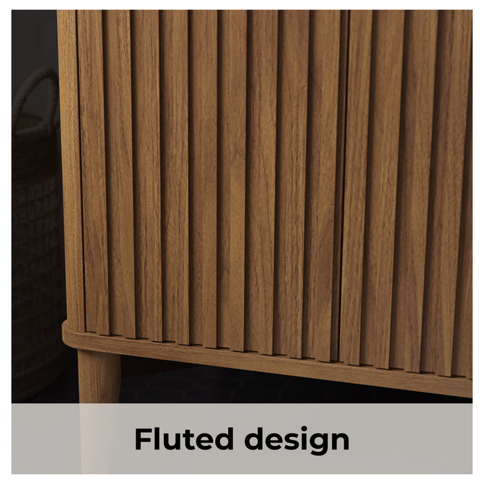 GABI - 48"  WALNUT  Solid wood Bathroom Vanity with White marble top