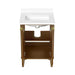 Coneflower - 24"  WALNUT  Solid wood Bathroom Vanity with White Quartz top  ( PRE-ORDER NOW, ETA: 2026-04-10 ) - Construction Commodities Supply Inc.