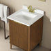 Coneflower - 24"  WALNUT  Solid wood Bathroom Vanity with White Quartz top  ( PRE-ORDER NOW, ETA: 2026-04-10 ) - Construction Commodities Supply Inc.
