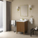 Coneflower - 24"  WALNUT  Solid wood Bathroom Vanity with White Quartz top  ( PRE-ORDER NOW, ETA: 2026-04-10 ) - Construction Commodities Supply Inc.