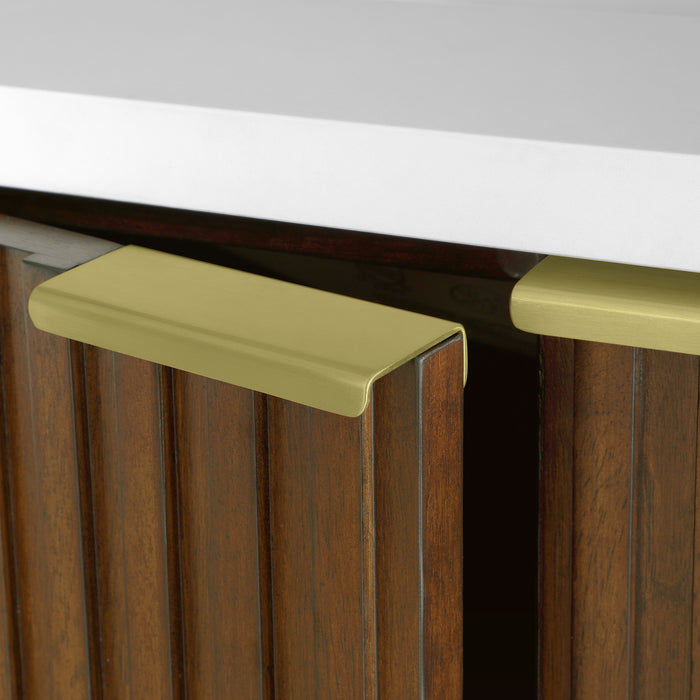 Coneflower - 42"  WALNUT  Solid wood Bathroom Vanity with White Quartz top  ( PRE-ORDER NOW, ETA: 2026-04-10 ) - Construction Commodities Supply Inc.