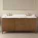 Coneflower- 72" Double Sink, WALNUT Solid wood Bathroom Vanity with White Quartz top( PRE-ORDER NOW, ETA: 2026-04-10 ) - Construction Commodities Supply Inc.