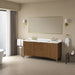 Coneflower- 72" Double Sink, WALNUT Solid wood Bathroom Vanity with White Quartz top( PRE-ORDER NOW, ETA: 2026-04-10 ) - Construction Commodities Supply Inc.