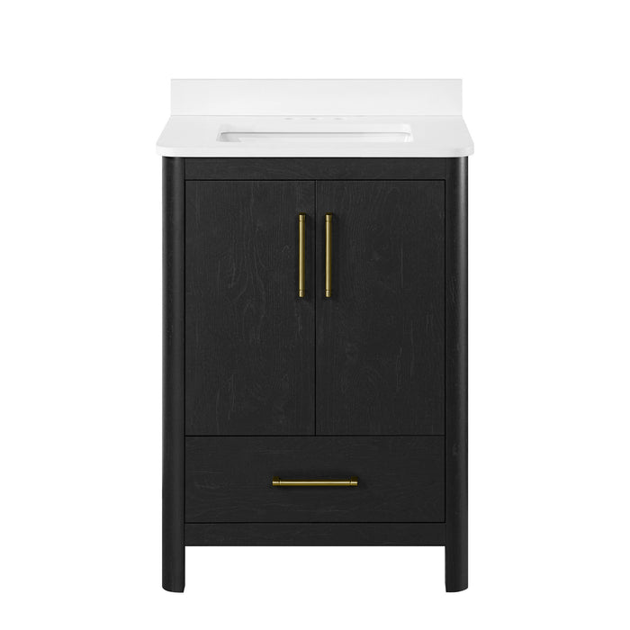 DARIO - 24"  x 19" WHITE Bathroom Vanity with White Quartz top (Copy) - Construction Commodities Supply Inc.