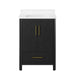 DARIO - 24"  x 19" WHITE Bathroom Vanity with White Quartz top (Copy) - Construction Commodities Supply Inc.