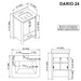 DARIO - 24"  x 19" WHITE Bathroom Vanity with White Quartz top (Copy) - Construction Commodities Supply Inc.
