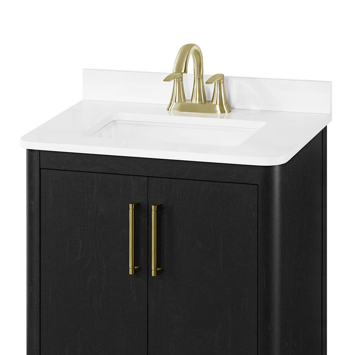 DARIO - 24"  x 19" WHITE Bathroom Vanity with White Quartz top (Copy) - Construction Commodities Supply Inc.