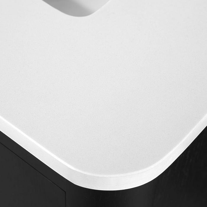DARIO - 24"  x 19" WHITE Bathroom Vanity with White Quartz top (Copy) - Construction Commodities Supply Inc.