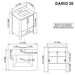 DARIO - 30"  x 19" WHITE Bathroom Vanity with White Quartz top - Construction Commodities Supply Inc.