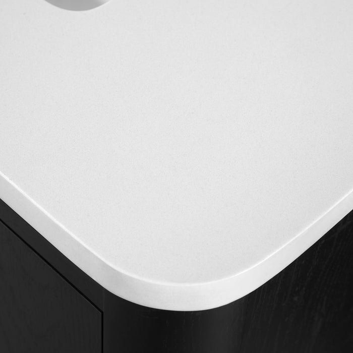 DARIO - 30"  x 19" WHITE Bathroom Vanity with White Quartz top - Construction Commodities Supply Inc.