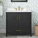 DARIO - 36"  x 19" WHITE Bathroom Vanity with White Quartz top - Construction Commodities Supply Inc.