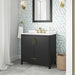 DARIO - 36"  x 19" WHITE Bathroom Vanity with White Quartz top - Construction Commodities Supply Inc.