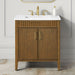 SIERRA - 30" Antique Walnut , Solid Wood Floor Standing Modern Bathroom Vanity,White Quartz Countertop ( PRE-ORDER NOW, ETA: 2026-04-20 ) - Construction Commodities Supply Inc.