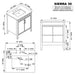 SIERRA - 30" Antique Walnut , Solid Wood Floor Standing Modern Bathroom Vanity,White Quartz Countertop ( PRE-ORDER NOW, ETA: 2026-04-20 ) - Construction Commodities Supply Inc.