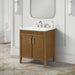 SIERRA - 30" Antique Walnut , Solid Wood Floor Standing Modern Bathroom Vanity,White Quartz Countertop ( PRE-ORDER NOW, ETA: 2026-04-20 ) - Construction Commodities Supply Inc.