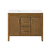 SIERRA - 42" Antique Walnut , Solid Wood Floor Standing Modern Bathroom Vanity,White Quartz Countertop ( PRE-ORDER NOW, ETA: 2026-04-20 ) - Construction Commodities Supply Inc.