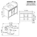 SIERRA - 42" Antique Walnut , Solid Wood Floor Standing Modern Bathroom Vanity,White Quartz Countertop ( PRE-ORDER NOW, ETA: 2026-04-20 ) - Construction Commodities Supply Inc.