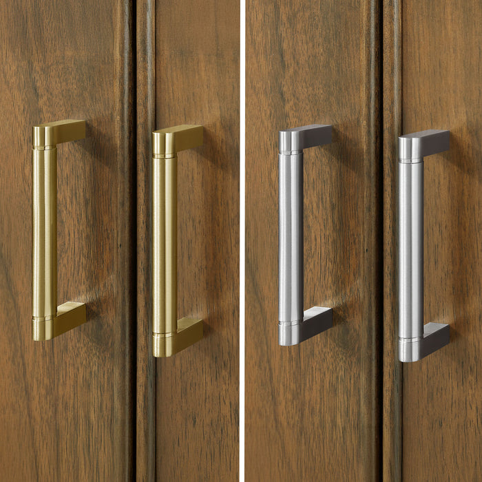 SIERRA - 60" Double sink Antique Walnut , Solid Wood Floor Standing Modern Bathroom Vanity,White Quartz Countertop ( PRE-ORDER NOW, ETA: 2026-04-20 ) - Construction Commodities Supply Inc.